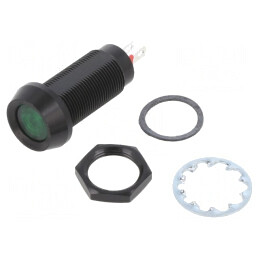 Lampa de control LED verde 5-6V DC Ø12.7mm IP67 | Electronic-mag.ro | Componente Electronice