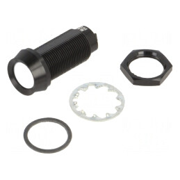 Lampa de control LED alb rece 24-28V DC Ø12,7mm IP67 | Electronic-mag.ro | Componente Electronice