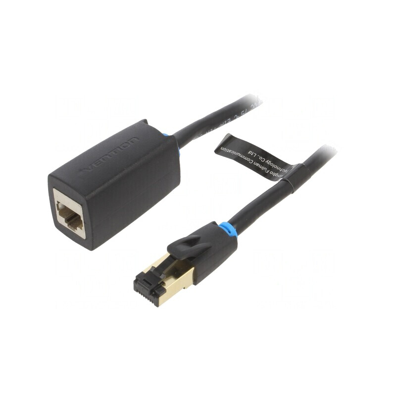 Prelungitor RJ45 Cat 8 Negru 10m Aurit | Electronic-mag.ro | Componente Electronice