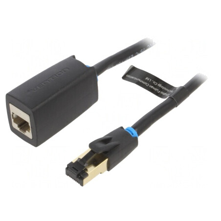 Prelungitor RJ45 Cat 8 Negru 10m Aurit | Electronic-mag.ro | Componente Electronice