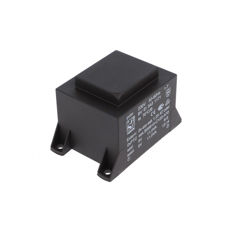 Transformator Încapsulat 22VA 230VAC 9V 9V PCB | Electronic-mag.ro | Componente Electronice