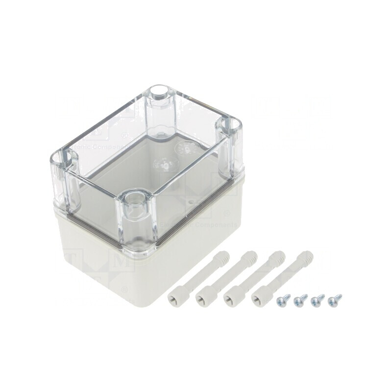 Carcasă Universală Gri 80x110x85mm IK08 PC | Electronic-mag.ro | Componente Electronice