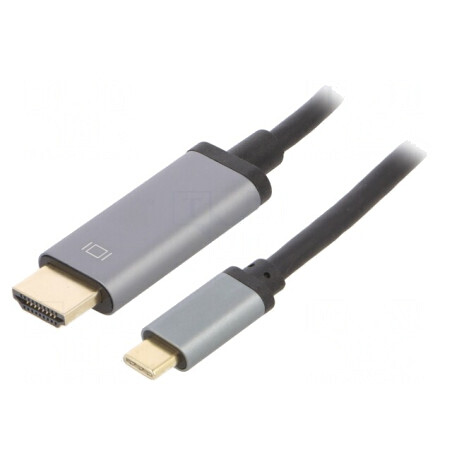 Adaptor HDMI 2.0 USB-C 1.8m Gri | Electronic-mag.ro | Componente Electronice