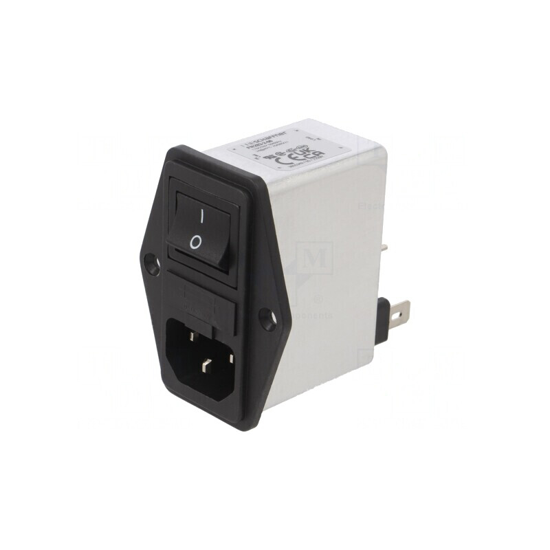 Conector alimentare AC soclu tată 2A 250VAC C14 | Electronic-mag.ro | Componente Electronice