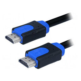 Cablu HDMI 1.4 10m Negru/Albastru | Electronic-mag.ro | Componente Electronice