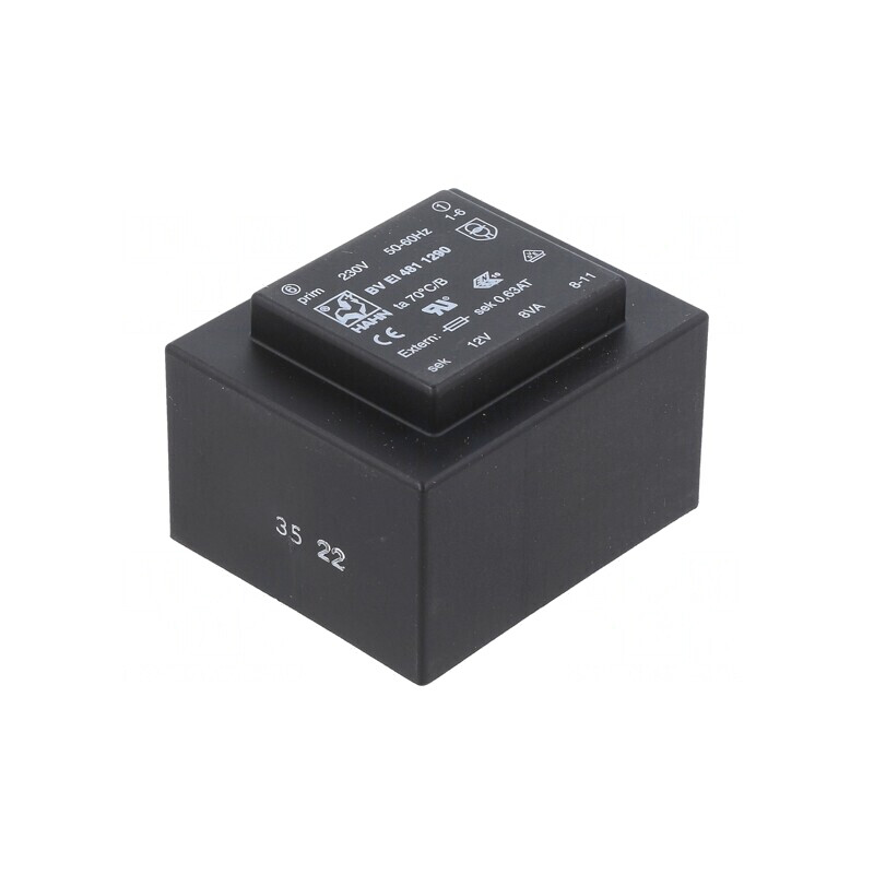 Transformator Încapsulat 8VA 230VAC 12V PCB | Electronic-mag.ro | Componente Electronice