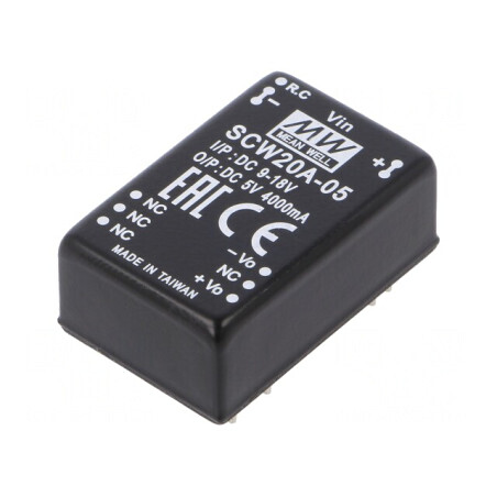 Convertor DC/DC 20W 9-18V la 5V 4A DIP24 | Electronic-mag.ro | Componente Electronice