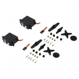 Suport Pan-Tilt Negru 4,8-6VDC | Electronic-mag.ro | Componente Electronice