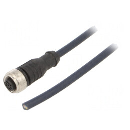 Cablu de conectare M12 5 pini drept 3m 60VAC 4A IP69K | Electronic-mag.ro | Componente Electronice