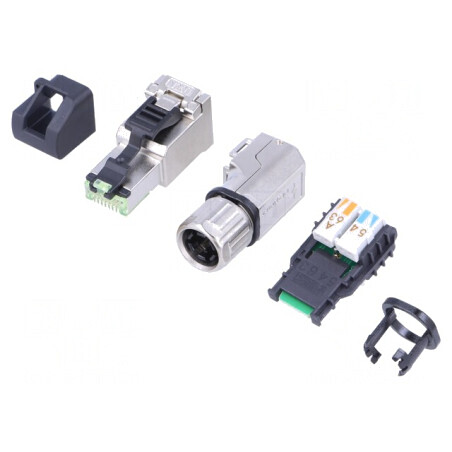 Mufă RJ45 Cat 6a Ecranată cu Capacul de Protecție Aurit | Electronic-mag.ro | Componente Electronice