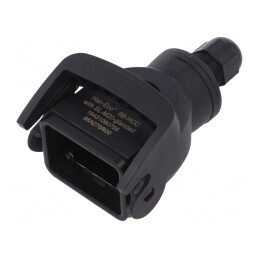 Carcasă pentru Conectori HDC Han-Eco B 6B Drept | Electronic-mag.ro | Componente Electronice