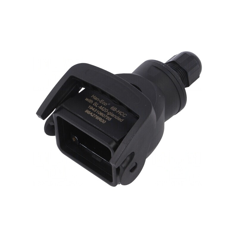Carcasă pentru Conectori HDC Han-Eco B 6B Drept | Electronic-mag.ro | Componente Electronice