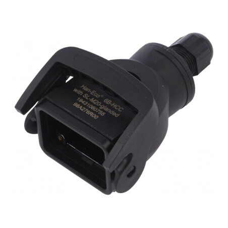 Carcasă pentru Conectori HDC Han-Eco B 6B Drept | Electronic-mag.ro | Componente Electronice