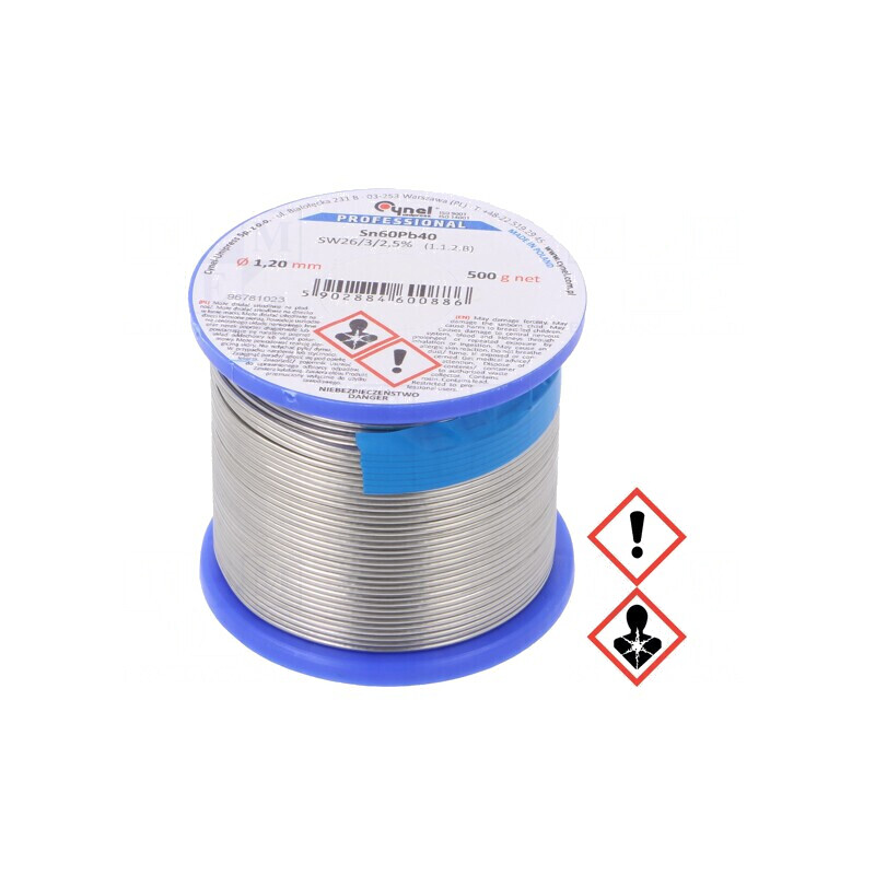 Sârmă de Lipit cu Plumb 1,2mm 0,5kg 190°C | Electronic-mag.ro | Componente Electronice Sârmă de Lipit cu Plumb 1,2mm 0,5kg 190°C | Electronic-mag.ro | Componente Electronice