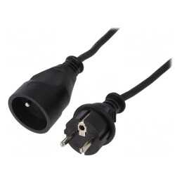 Prelungitor electric negru 15m 10A | Electronic-mag.ro | Componente Electronice