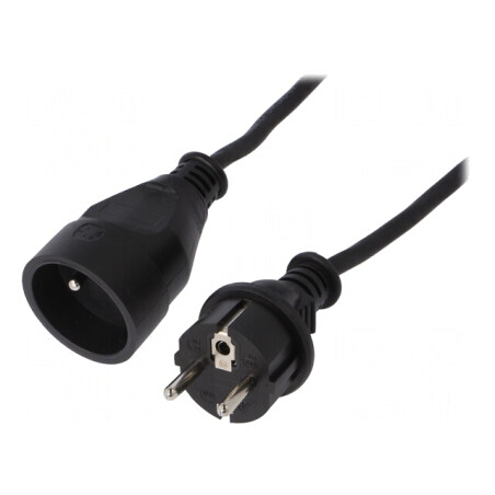 Prelungitor electric negru 15m 10A | Electronic-mag.ro | Componente Electronice