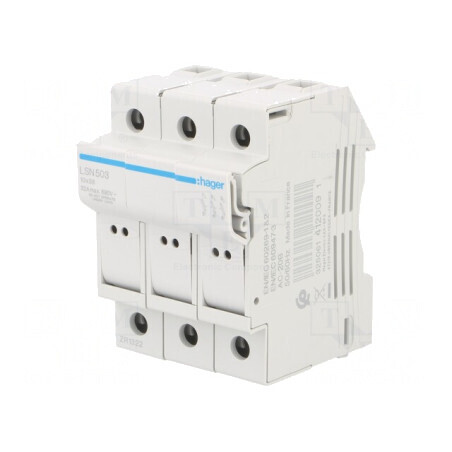 Separator cu Fuzibil 10x38mm pentru Șină DIN 32A 690V Poli 3 | Electronic-mag.ro | Componente Electronice