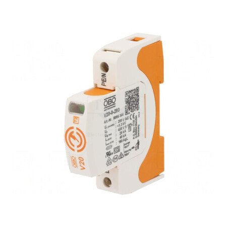 Limitator de Supratensiuni Tip 2 20kA 280VAC 1 Pol | Electronic-mag.ro | Componente Electronice