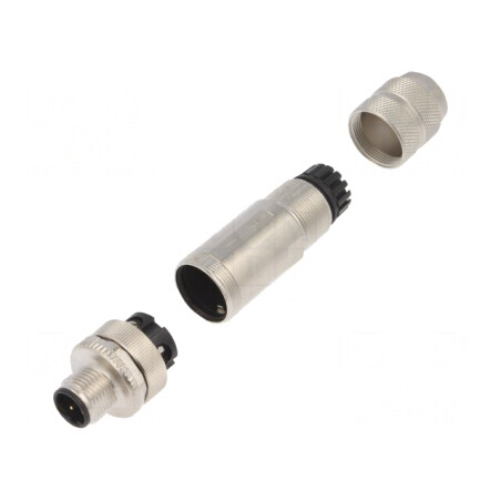 Mufă M12 4-PIN Ethernet Cablu IP67 Drept | Electronic-mag.ro | Componente Electronice