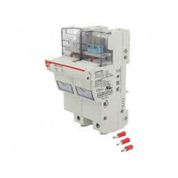 Clemă siguranțe cilindrice 22x58mm pentru șină DIN 125A gri | Electronic-mag.ro | Componente Electronice
