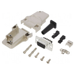Conector D-Sub 9-Pin Mamă 45° Cu Şurub | Electronic-mag.ro | Componente Electronice
