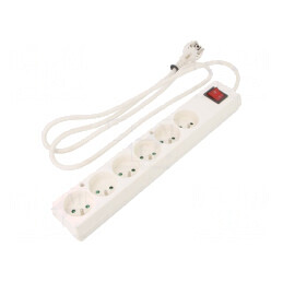 Prelungitor alimentare Schuko 6 prize negru 10m 16A | Electronic-mag.ro | Componente Electronice