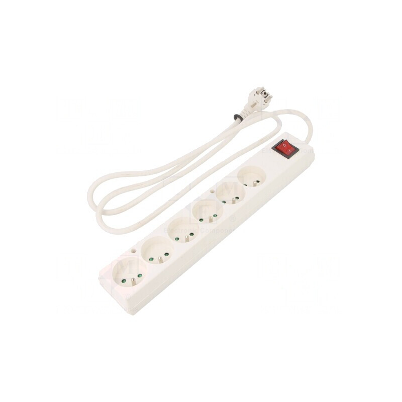 Prelungitor alimentare Schuko 6 prize negru 10m 16A | Electronic-mag.ro | Componente Electronice