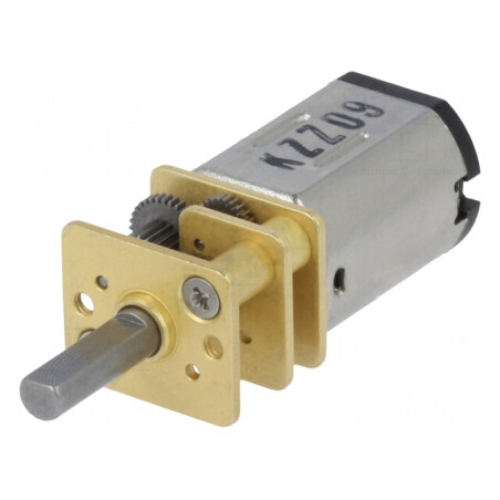 Motor DC cu Transmisie HPCB 6V 1.5A Ax Crestătură D 15:1 Micro Metal Gearmotor | Electronic-mag.ro | Componente Electronice