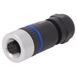 Mufă M12 8 pini mamă pe cablu IP67 | Electronic-mag.ro | Componente Electronice