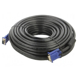 Cablu | D-Sub 15pin HD mufă,din ambele părţi | negru | 30m | CG341AD-30