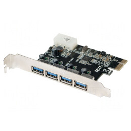 Card Extensie PCIe USB 3.0 x4 Porturi | Electronic-mag.ro | Componente Electronice
