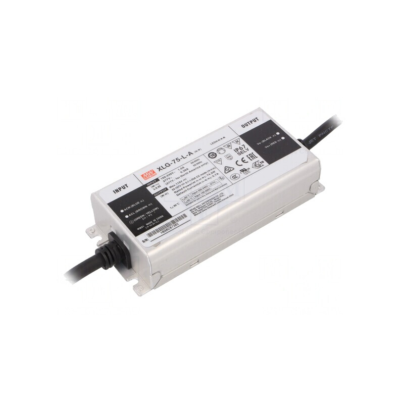 Alimentator LED 75W IP67 53-107VDC 0.35-1.05A | Electronic-mag.ro | Componente Electronice