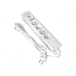 Prelungitor 4 Prize cu Protecție la Supratensiune 10A | Electronic-mag.ro | Componente Electronice