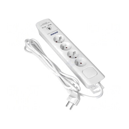 Prelungitor 4 Prize cu Protecție la Supratensiune 10A | Electronic-mag.ro | Componente Electronice
