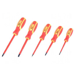 Set Șurubelnițe Pozidriv și Plate 1kVAC 5 Bucăți | Electronic-mag.ro | Componente Electronice