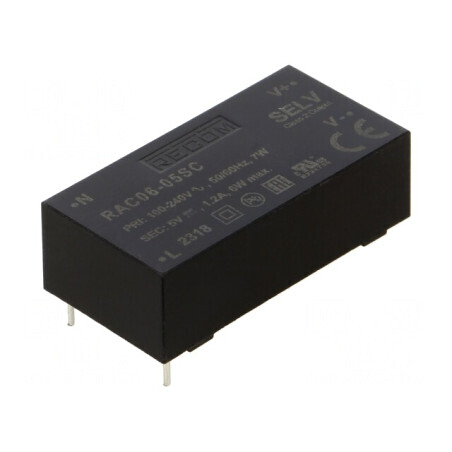 Convertor AC/DC 6W 5VDC 75% | Electronic-mag.ro | Componente Electronice