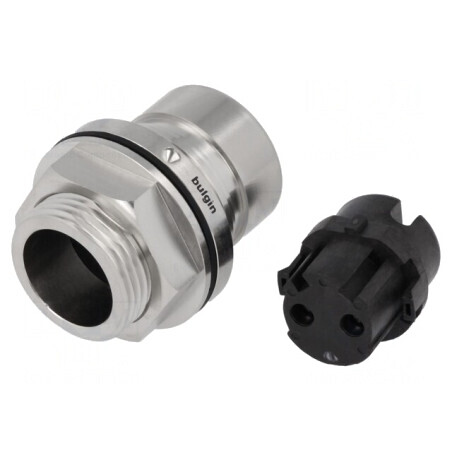 Conector Circular Soclu Mamă 2 Pin Buccaneer 6000 Nichelat | Electronic-mag.ro | Componente Electronice