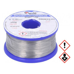 Sârmă de lipit Sn60Pb40 0,38mm 0,25kg cu plumb | Electronic-mag.ro | Componente Electronice
