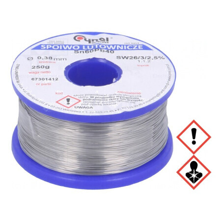 Sârmă de lipit Sn60Pb40 0,38mm 0,25kg cu plumb | Electronic-mag.ro | Componente Electronice