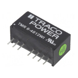 Convertor DC/DC 6W 18-75V la 12V 500mA SIP8 | Electronic-mag.ro | Componente Electronice