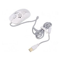 Mouse optic alb USB cu 7 butoane și cablu de 1,8m | Electronic-mag.ro | Componente Electronice