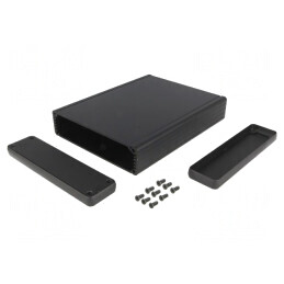Carcasă Aluminiu Neagră 125x160x30mm | Electronic-mag.ro | Componente Electronice