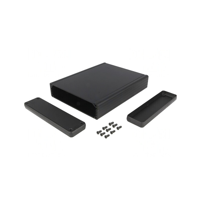 Carcasă Aluminiu Neagră 125x160x30mm | Electronic-mag.ro | Componente Electronice