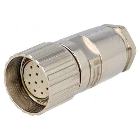 Conector M23 Mufă Mamă 12 PIN pentru Lipire pe Cablu Drept 7.5A | Electronic-mag.ro | Componente Electronice