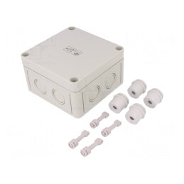 Cutie de conexiuni polistiren 110x110x66mm | Electronic-mag.ro | Componente Electronice