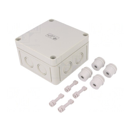 Cutie de conexiuni polistiren 110x110x66mm | Electronic-mag.ro | Componente Electronice