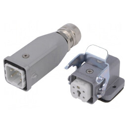 Conector HDC tată mamă 5+4 PIN PE dimensiune A3 M20 | Electronic-mag.ro | Componente Electronice