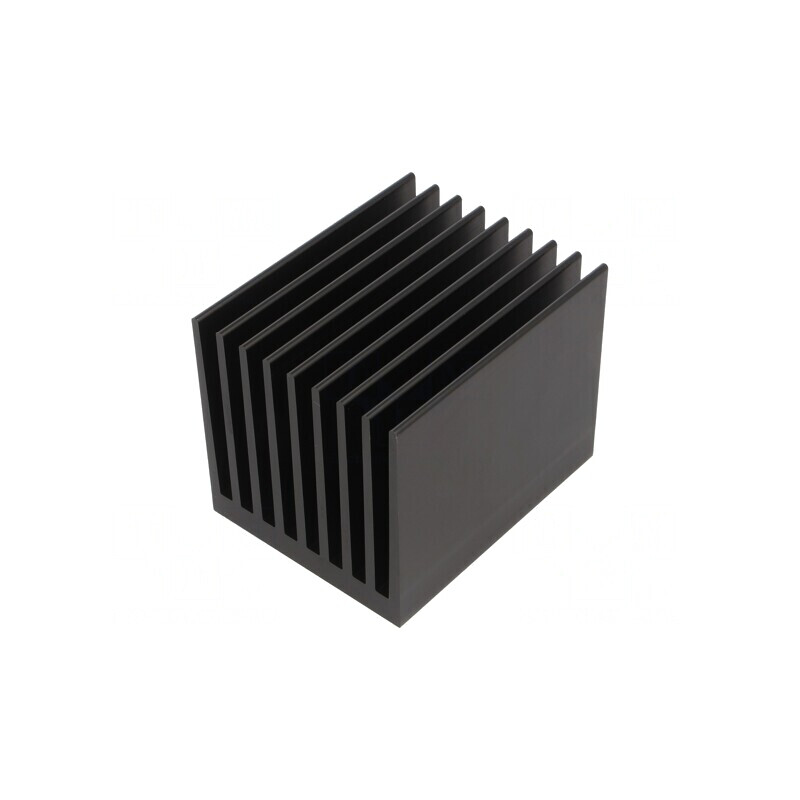 Radiator extrudat cu aripioare negru 100mm x 80mm x 80mm | Electronic-mag.ro | Componente Electronice