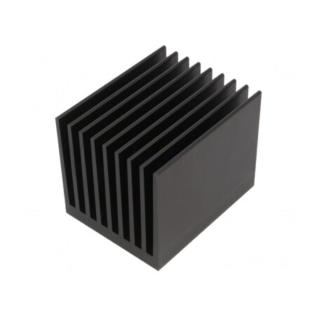 Radiator extrudat cu aripioare negru 100mm x 80mm x 80mm | Electronic-mag.ro | Componente Electronice