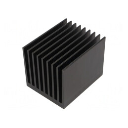 Radiator extrudat cu aripioare negru 100mm x 80mm x 80mm | Electronic-mag.ro | Componente Electronice